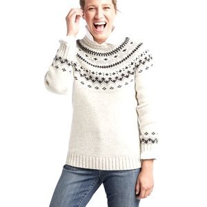 Blair Cream Fair Isle Sweater, Small